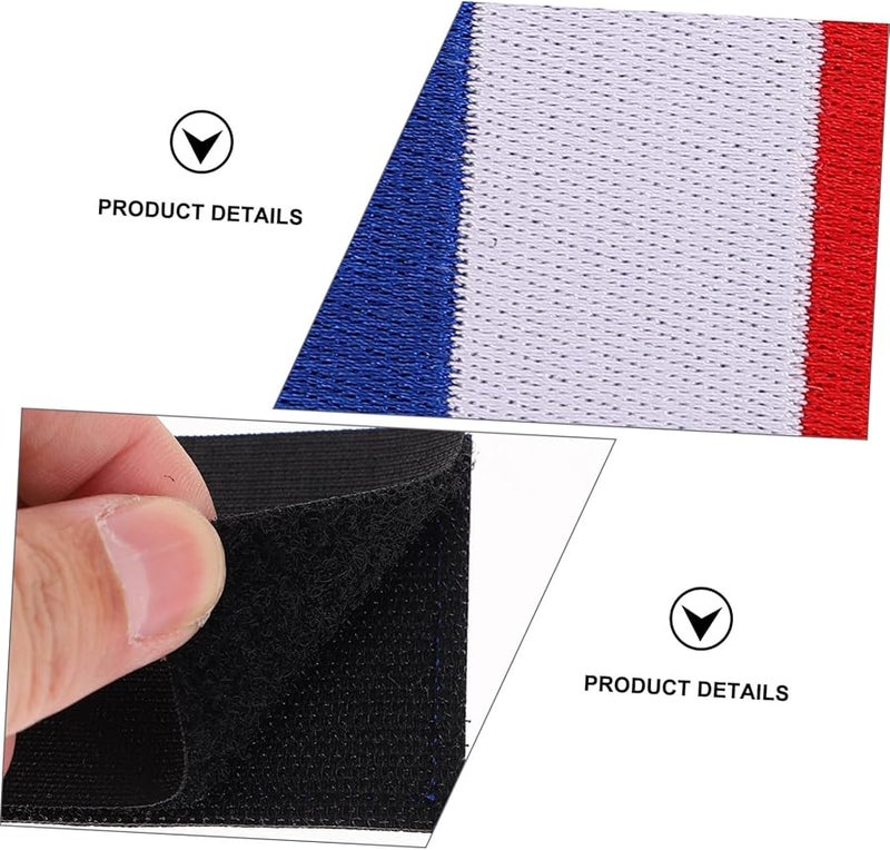 TEHAUX 2pcs Multi Color National Flag Embroidered Patches 8X5CM Adhesive Applique for Clothing Bags Hats Shoes Machine Washable - Image 2